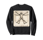 Funny Artistic Vitruvian Art Soccer Sweatshirt - Graphic Print Unisex