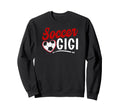 Soccer Gigi Heart Grandma Gigi Soccer Sweatshirt - Unique Graphic Unisex