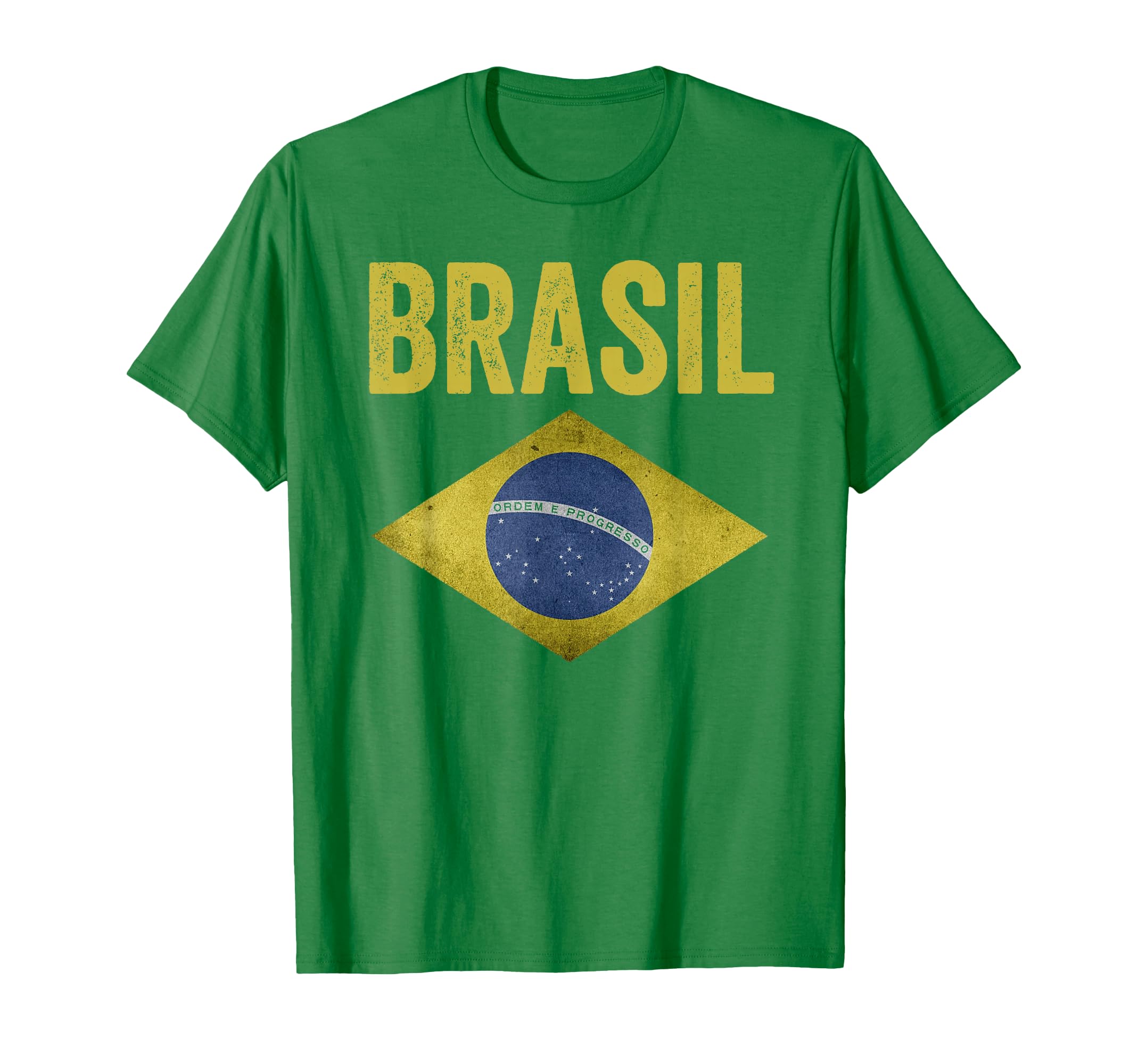 Brasil Flag Soccer Brazilian Football T-Shirt - Custom Art Print for Adults