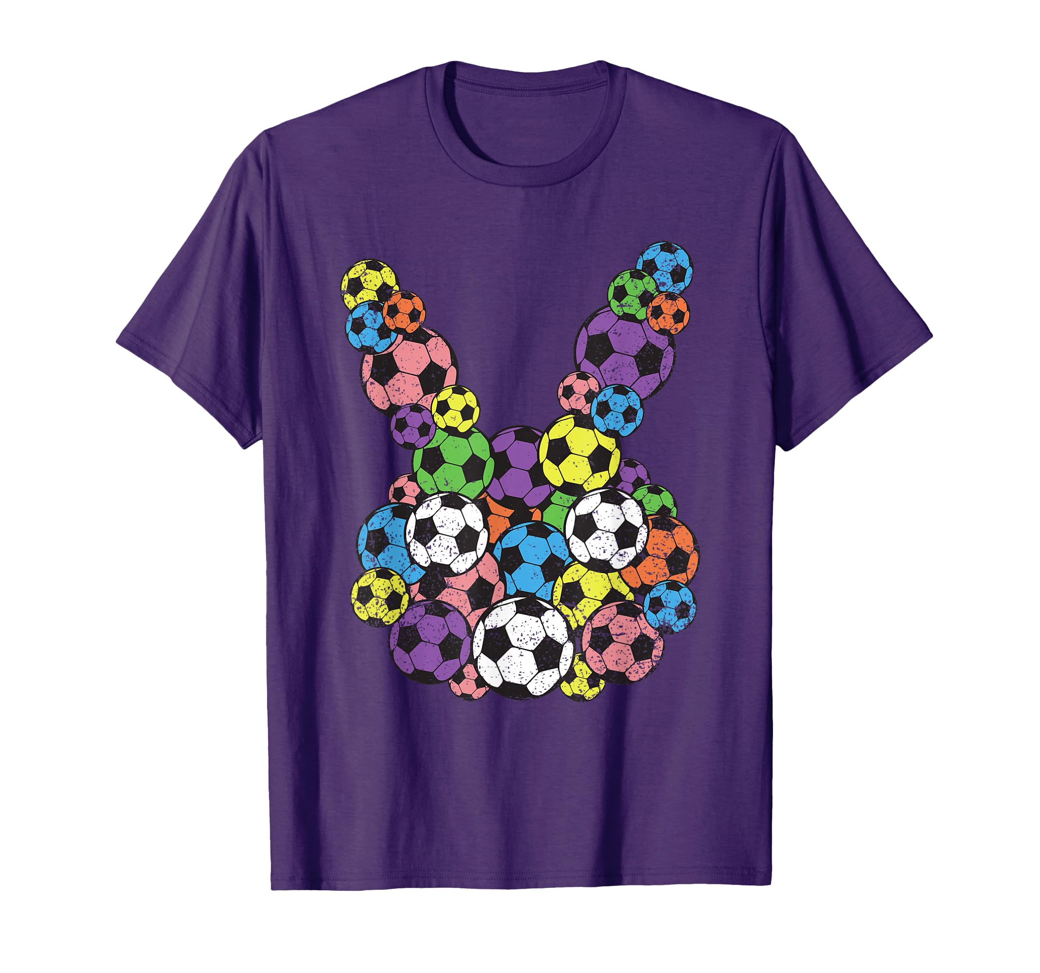 Easter Soccer Lover Bunny Head Ball Egg T-Shirt - Novelty Apparel Unisex