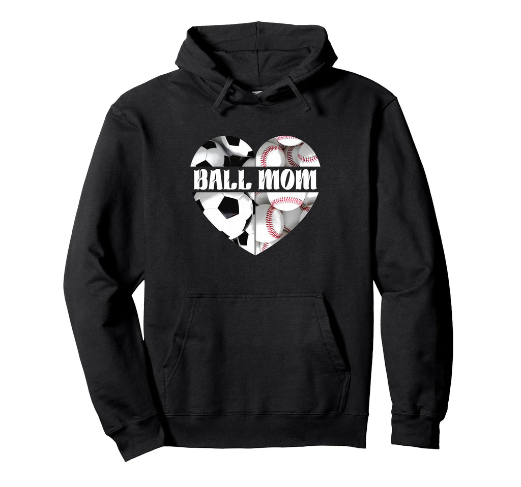 Happy Mothers Day Mom Both Heart Soccer Hoodie - Graphic Print Unisex