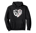 Happy Mothers Day Mom Both Heart Soccer Hoodie - Graphic Print Unisex