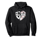 Happy Mothers Day Mom Both Heart Soccer Hoodie - Graphic Print Unisex