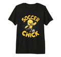 Soccer Chick Soccer Player Soccer Tri T-Shirt - Trendy Graphic for Adults