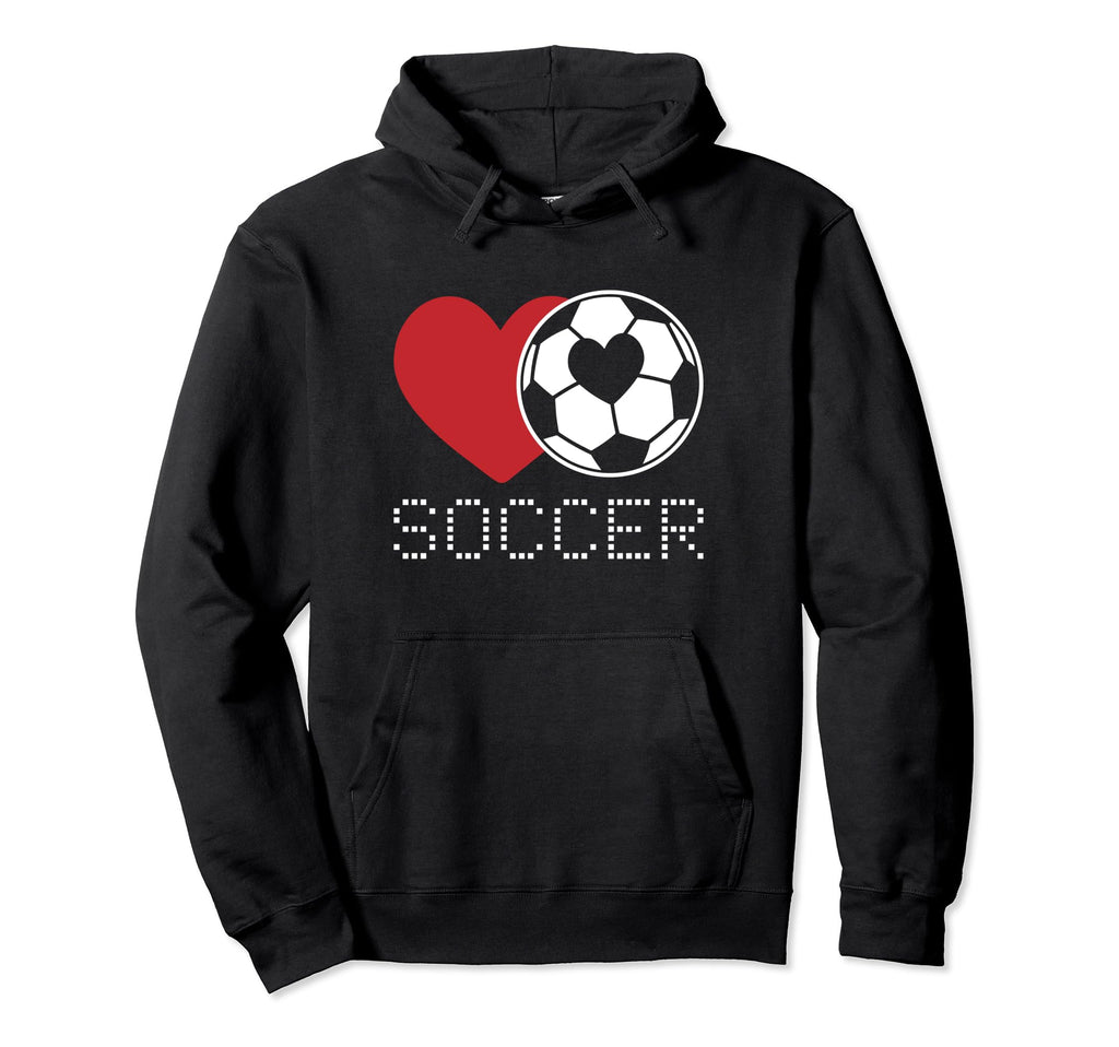 Love Heart Soccer Hoodie - Minimalist Print Men Women