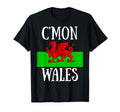 Wales Cymru Flag Love Soccer Football T-Shirt - Unique Graphic Men Women