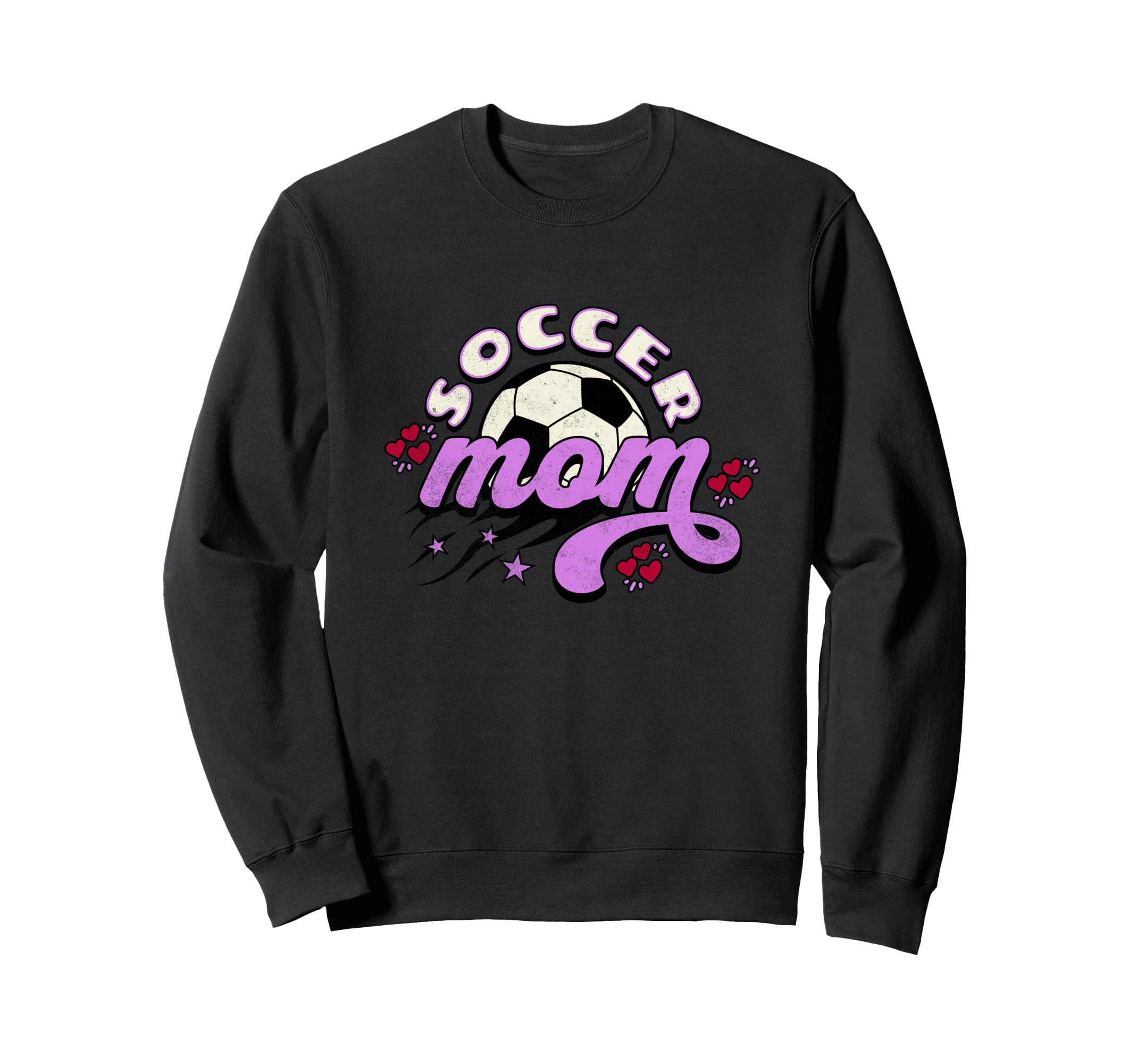 Soccer Mom Love Heart And Stars Sweatshirt - Graphic Print for Adults