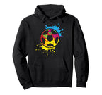 Colorful Soccer Ball Player Team Coach Hoodie - Unique Graphic for Adults