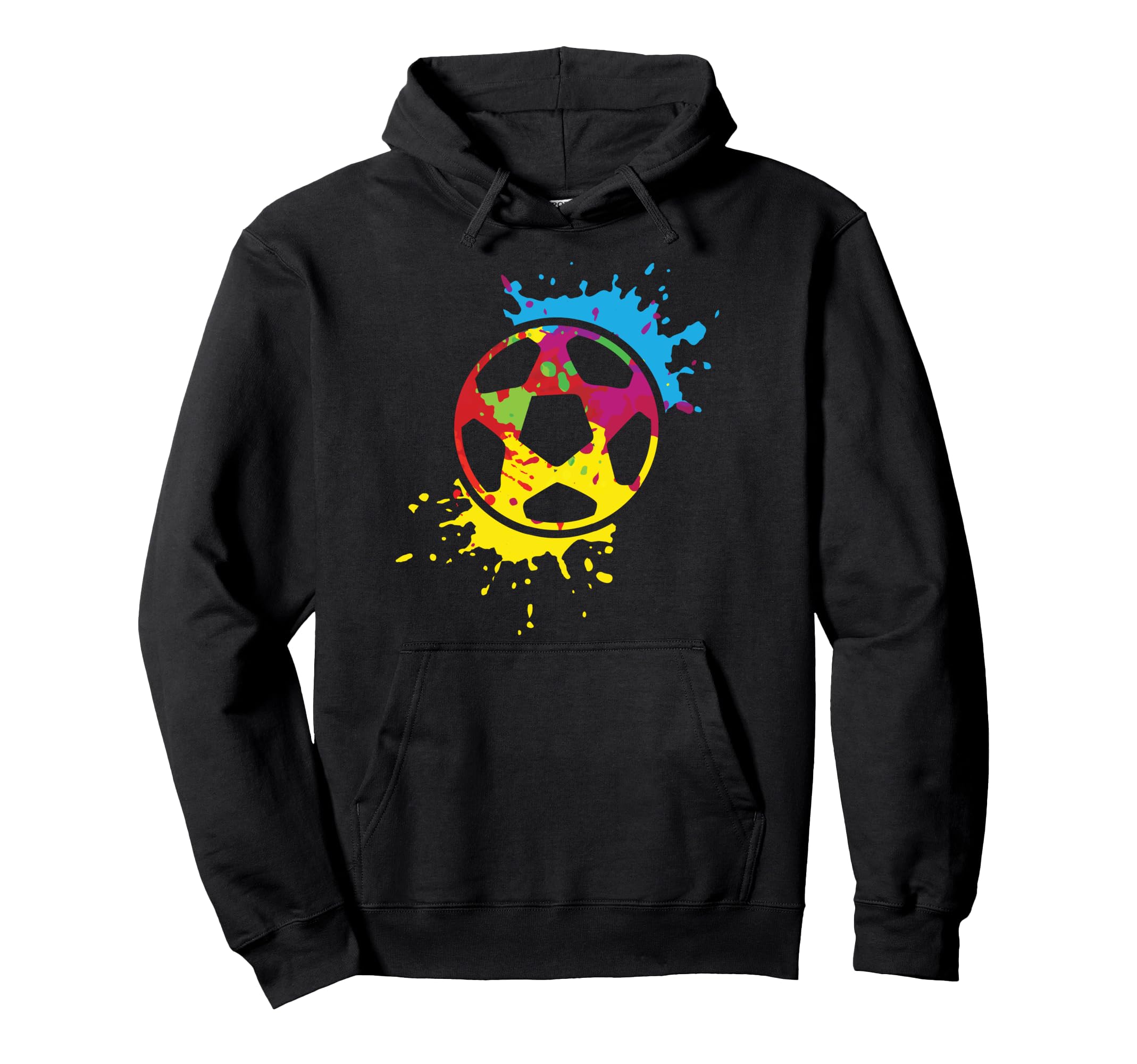 Colorful Soccer Ball Player Team Coach Hoodie - Unique Graphic for Adults