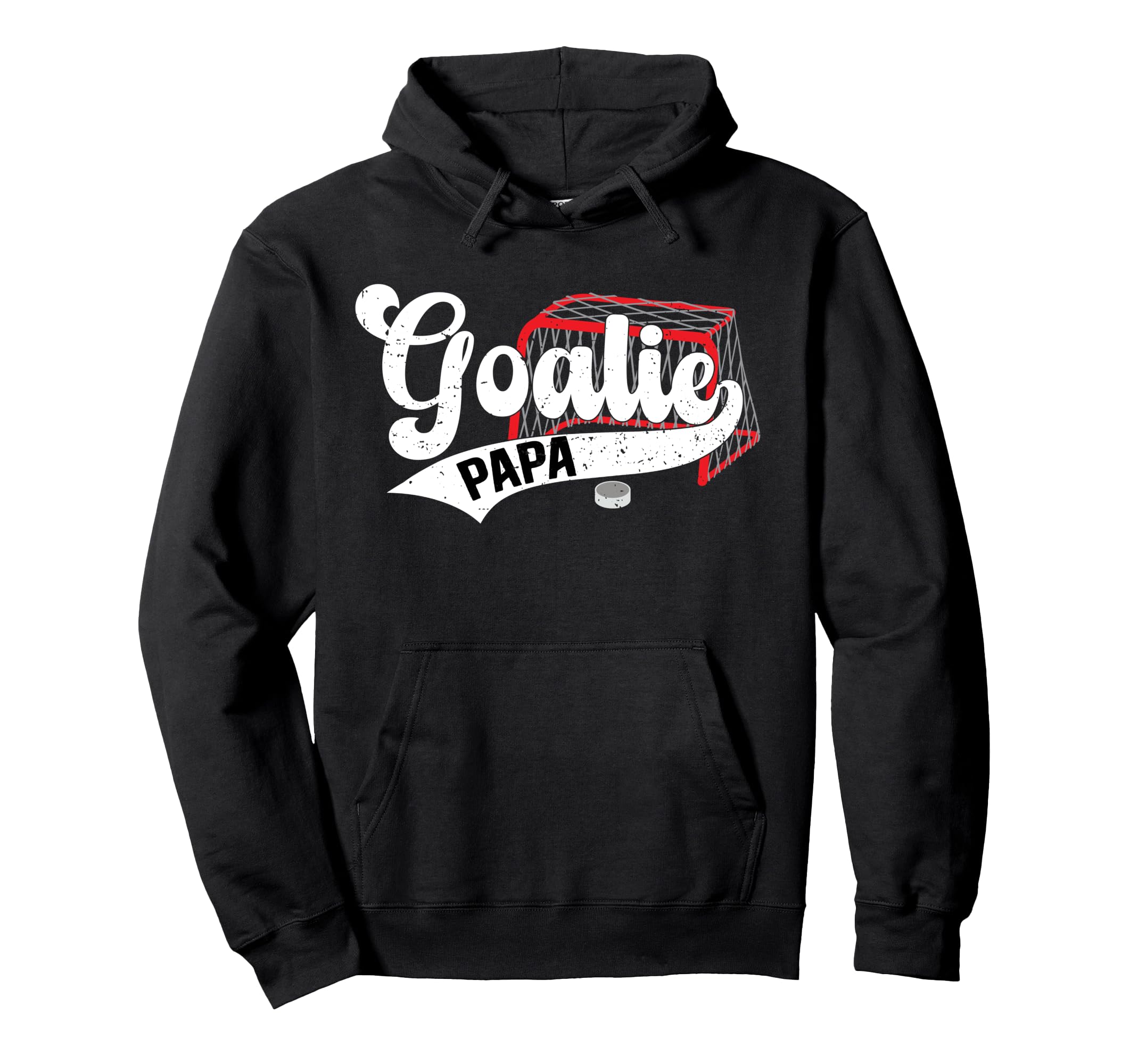 Ice Hockey Goalie Papa Ice Hockey Hoodie - Casual Everyday Wear for Adults