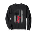 Distressed American Flag Patriotic Sweatshirt - Custom Art Print Men Women