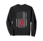 Distressed American Flag Patriotic Sweatshirt - Custom Art Print Men Women