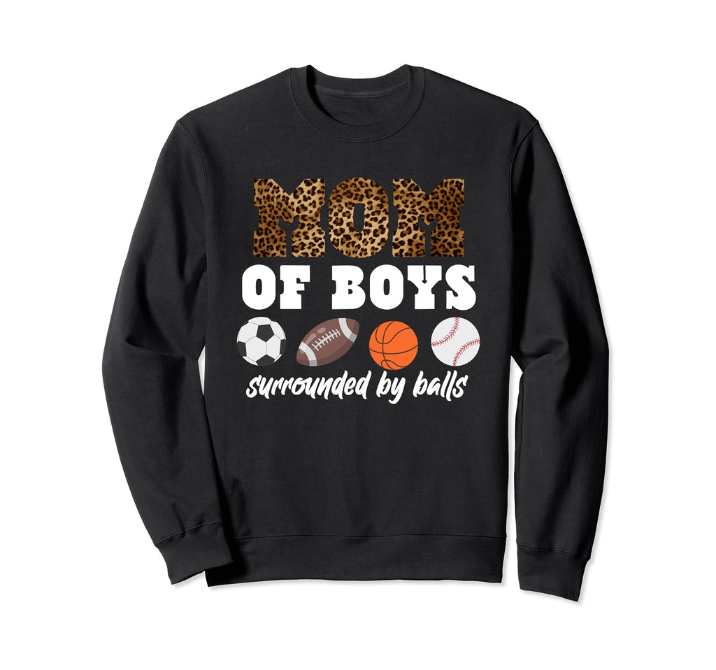 Softball Mom Surrounded Balls Sweatshirt - Casual Everyday Wear Men Women