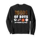 Softball Mom Surrounded Balls Sweatshirt - Casual Everyday Wear Men Women