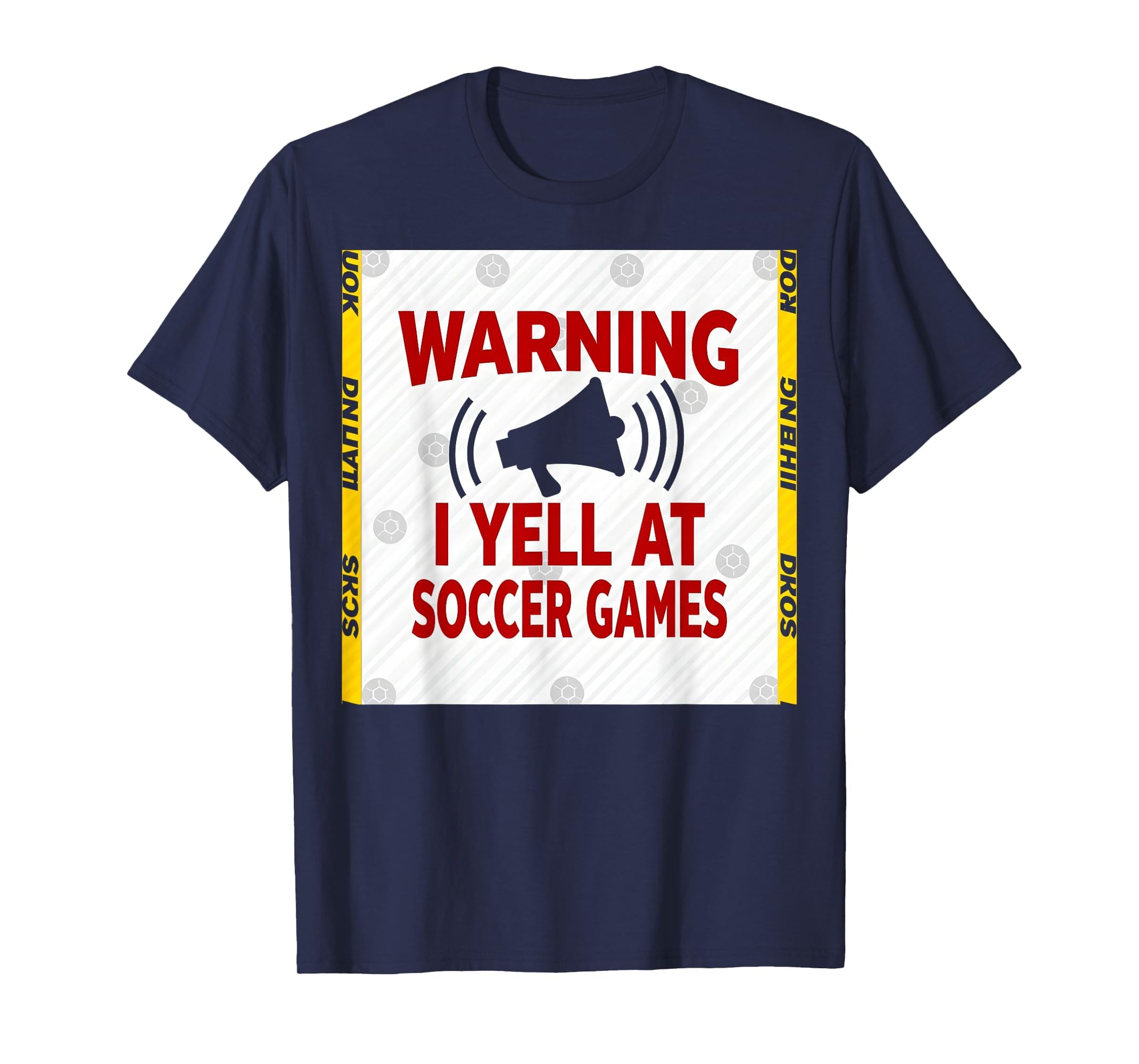 Warning I Yell Soccer Games T-Shirt - Trendy Graphic Men Women