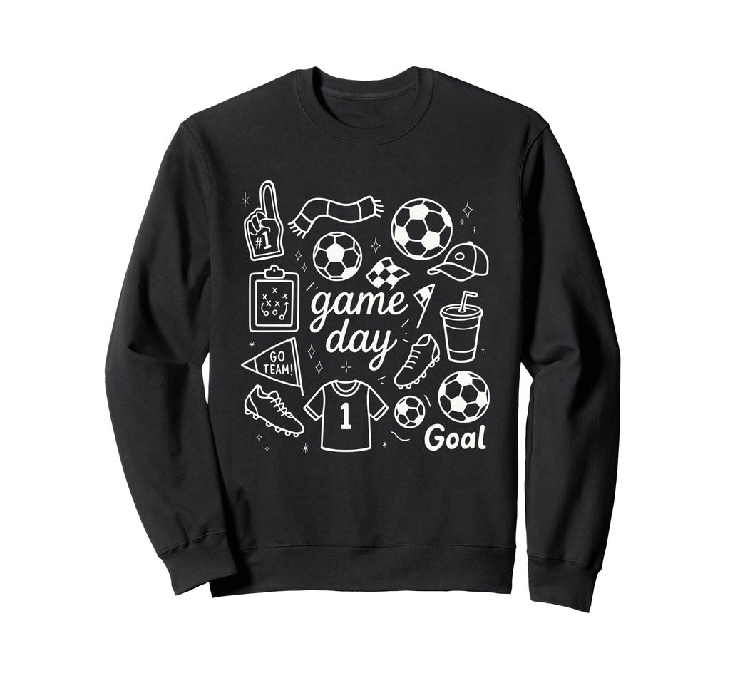 Game Day Soccer Foam Finger Cleats Sweatshirt - Trendy Graphic Men Women