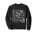 Game Day Soccer Foam Finger Cleats Sweatshirt - Trendy Graphic Men Women
