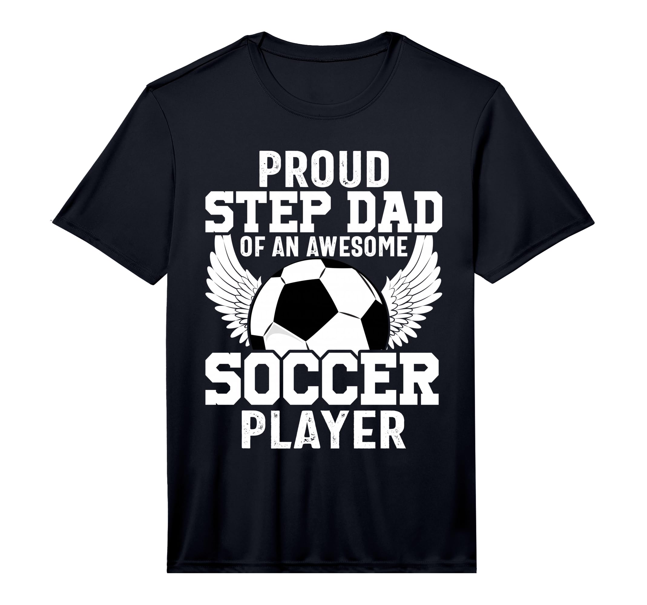 Proud Step Dad Awesome Soccer Player T-Shirt - Aesthetic Graphic Men Women