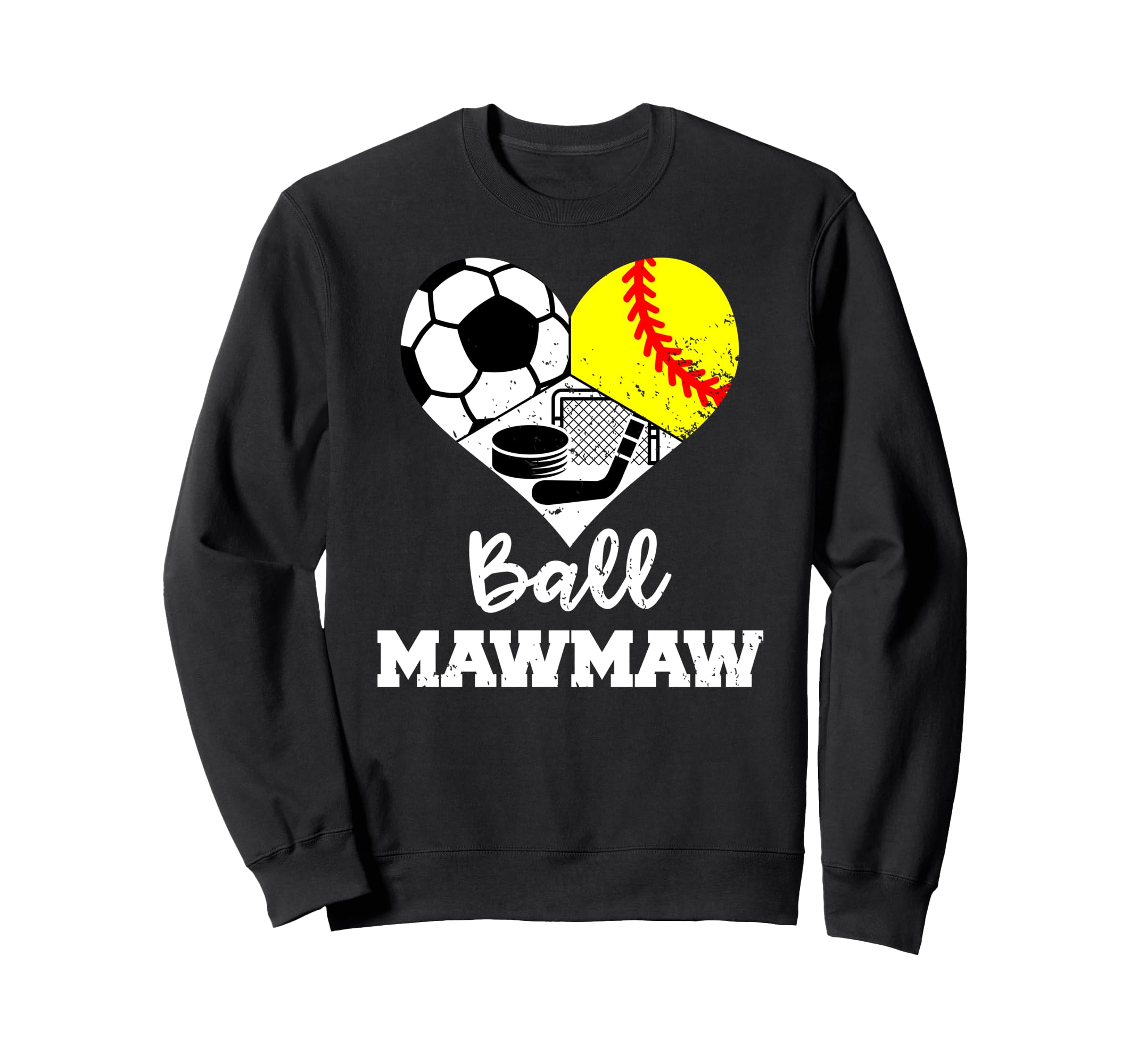 Ball Mawmaw Funny Soccer Softball Sweatshirt - Custom Art Print for Adults