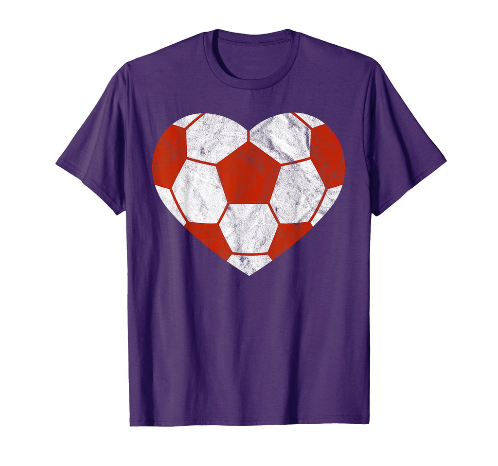 Football Heart Gift Soccer Player T-Shirt - Trendy Graphic Unisex