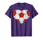 Football Heart Gift Soccer Player T-Shirt - Trendy Graphic Unisex