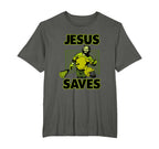 Jesus Lacrosse Goalie Saves T-Shirt - Streetwear Style for Adults