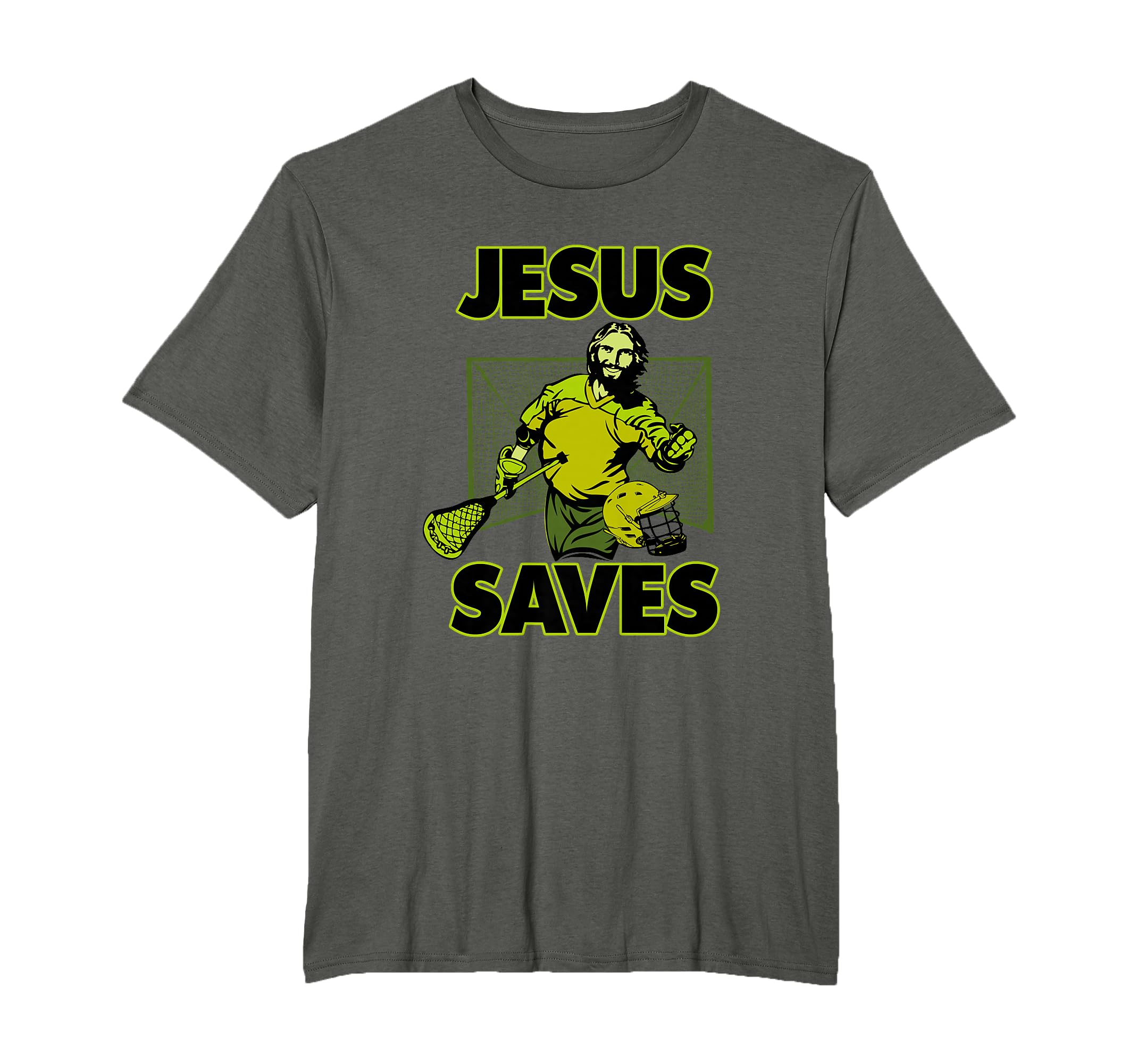 Jesus Lacrosse Goalie Saves T-Shirt - Streetwear Style for Adults