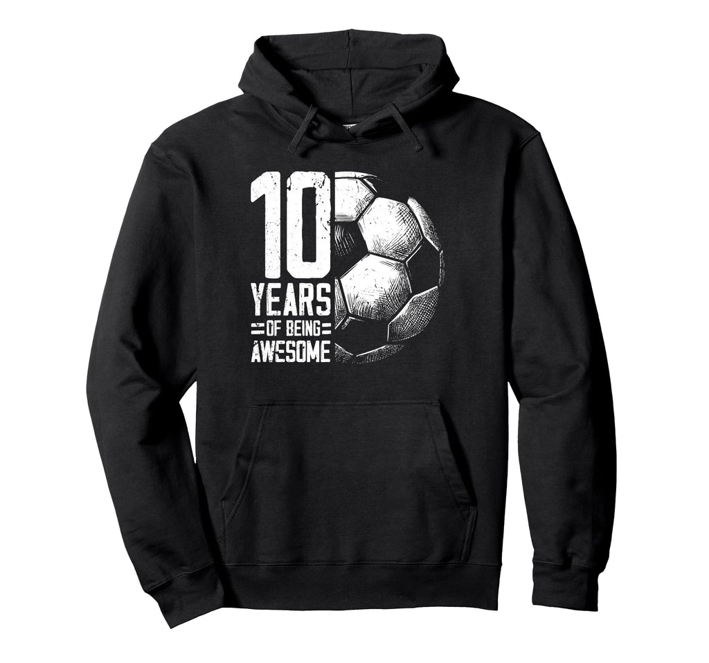 10Th Birthday Soccer Player Football 10 Hoodie - Fun Novelty Design Unisex