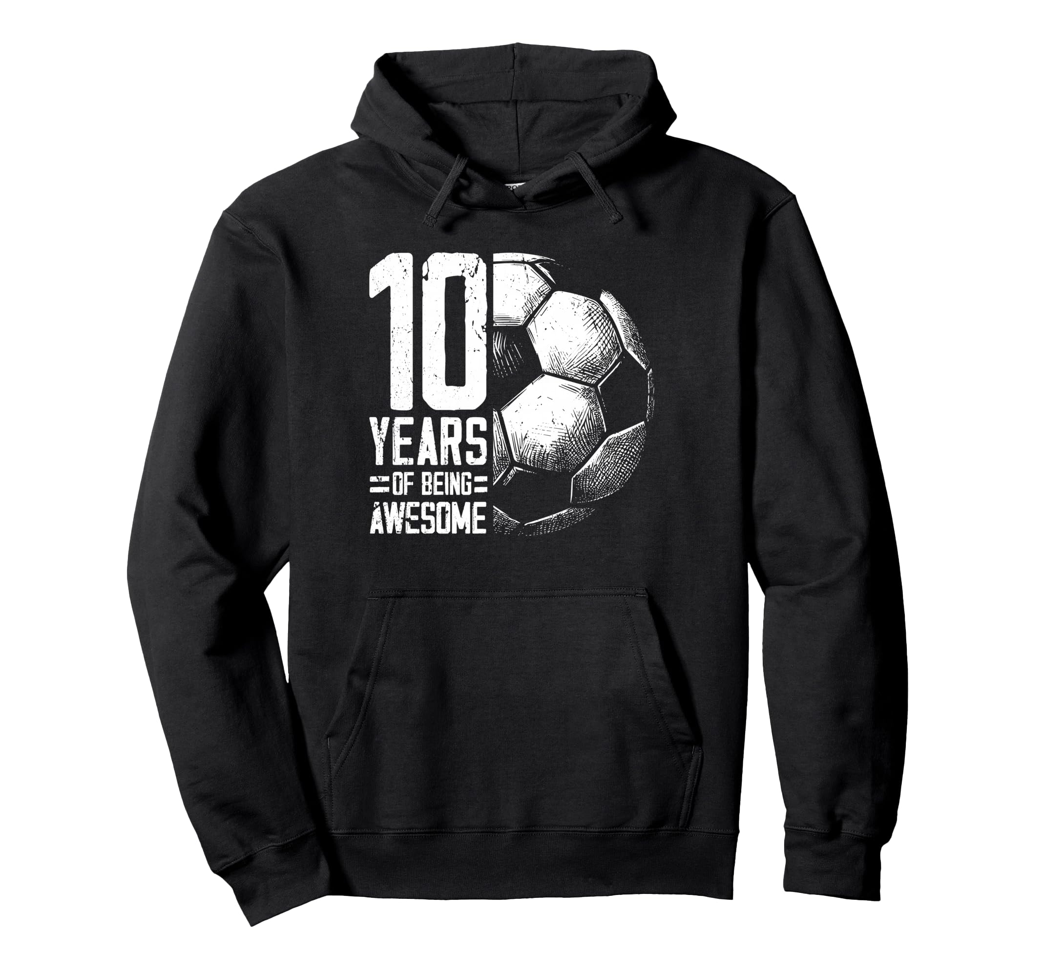 10Th Birthday Soccer Player Football 10 Hoodie - Fun Novelty Design Unisex