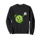 Watermelon Soccer Player Number 7 Sweatshirt - Casual Everyday Wear Unisex