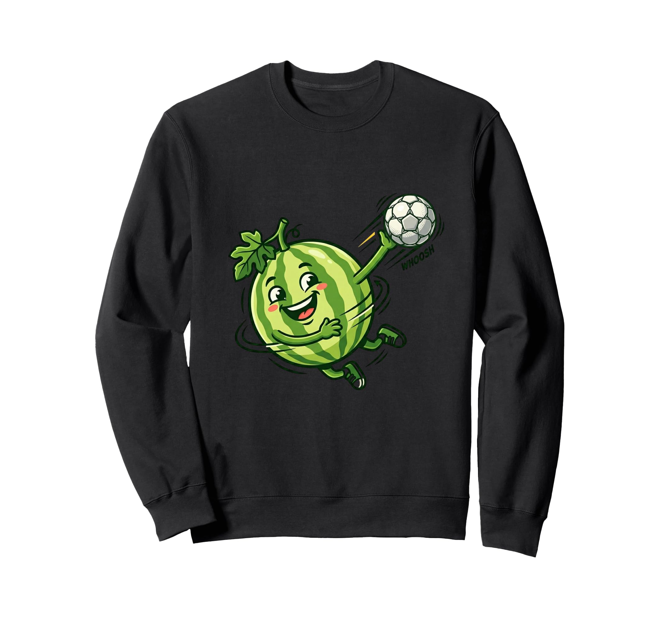 Watermelon Soccer Player Number 7 Sweatshirt - Casual Everyday Wear Unisex