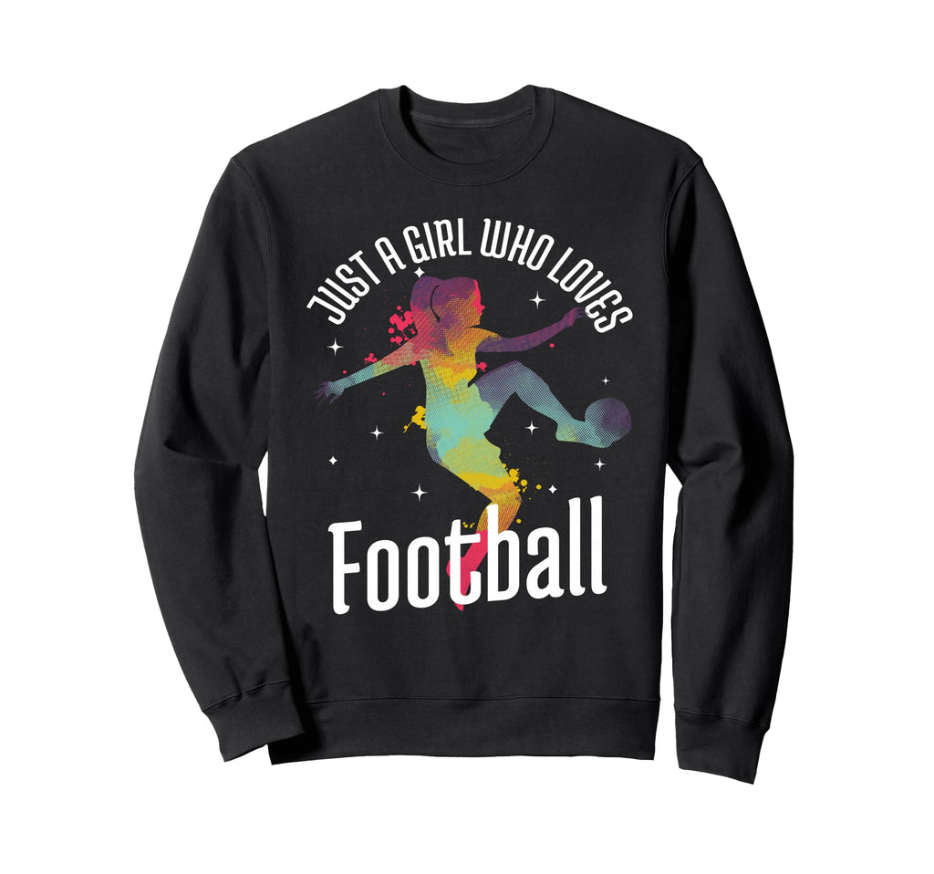 Just Who Loves Football Player Soccer Sweatshirt - Trendy Graphic Unisex
