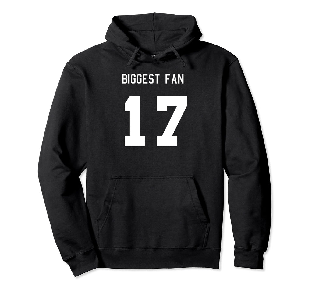 Number 17 Biggest Fan Sport Spirit Hoodie - Streetwear Style for Adults