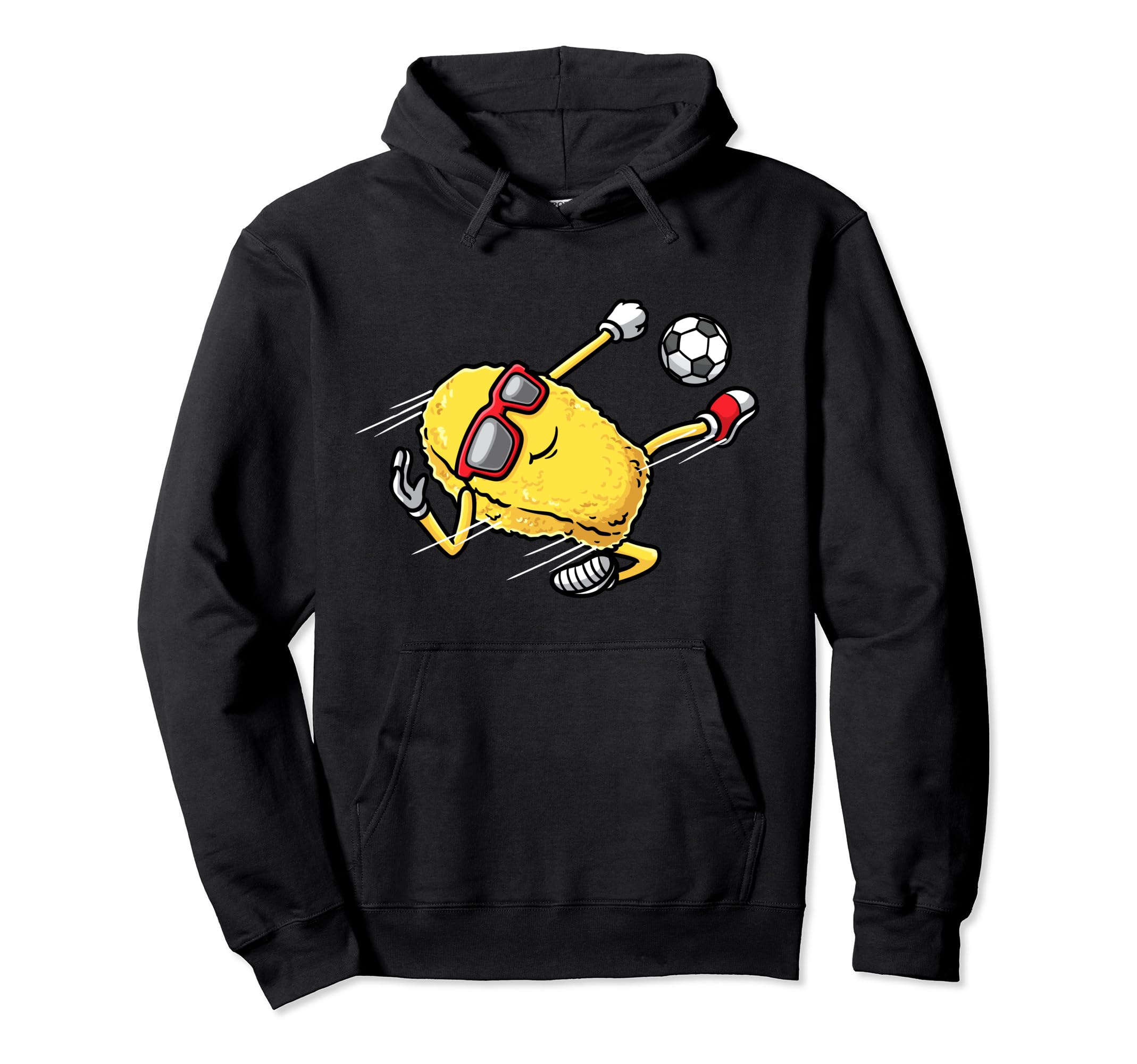 Soccer Player Chicken Nugget Playing Hoodie - Streetwear Style Unisex