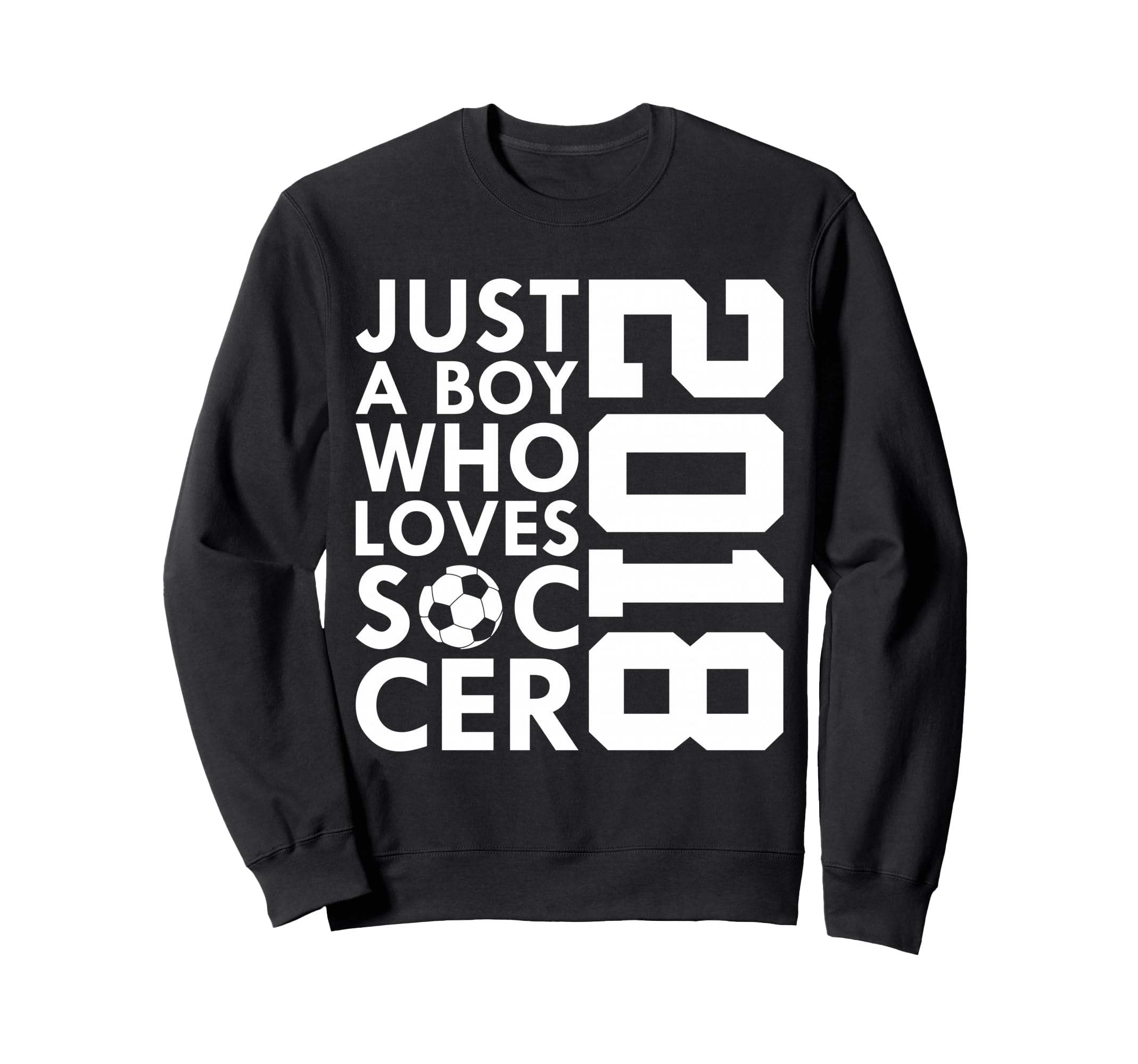 2018 Just Who Loves Soccer 8Th Sweatshirt - Minimalist Print Unisex