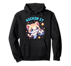 Kickin It Soccer Player Kitten Cat Hoodie - Custom Art Print Men Women