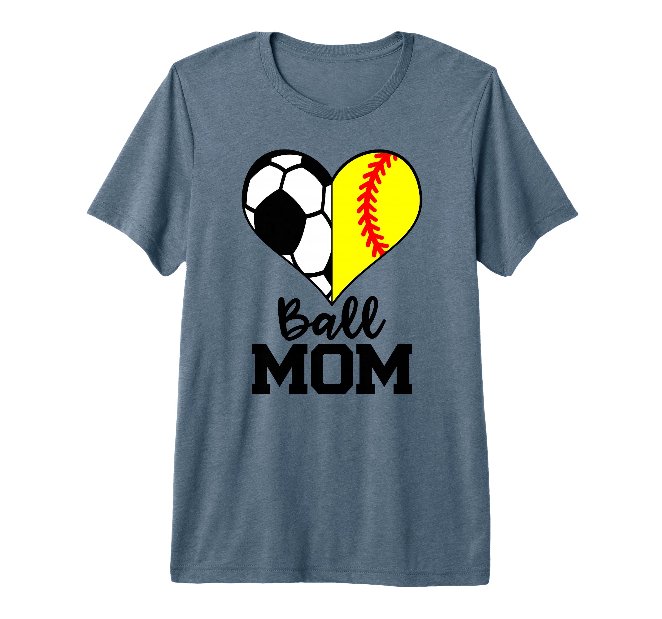 Ball Mom Funny Soccer Softball Player T-Shirt - Streetwear Style Men Women