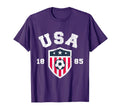 Usa Soccer 1885 American Flag Football T-Shirt - Novelty Apparel Unisex