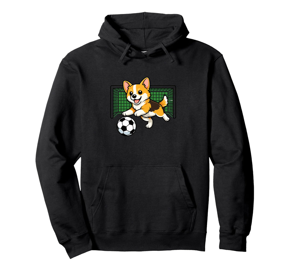 Goalkeeper Puppy Pembrokes Welsh Hoodie - Minimalist Print Men Women