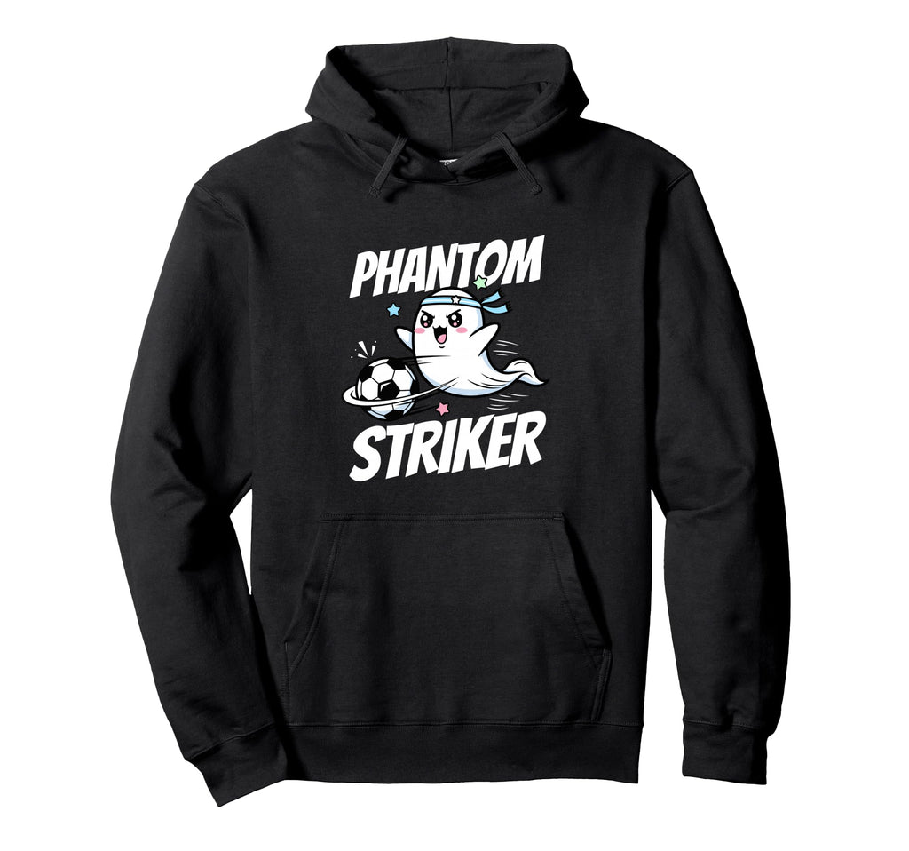Phantom Striker Funny Ghost Soccer Player Hoodie - Unique Graphic Unisex