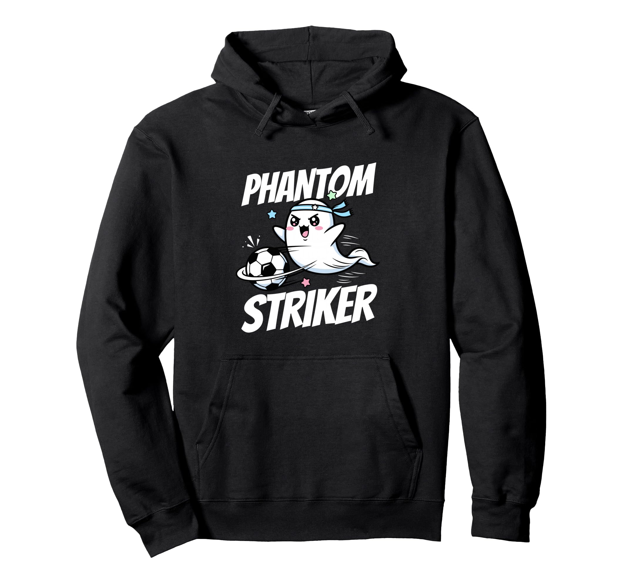 Phantom Striker Funny Ghost Soccer Player Hoodie - Unique Graphic Unisex