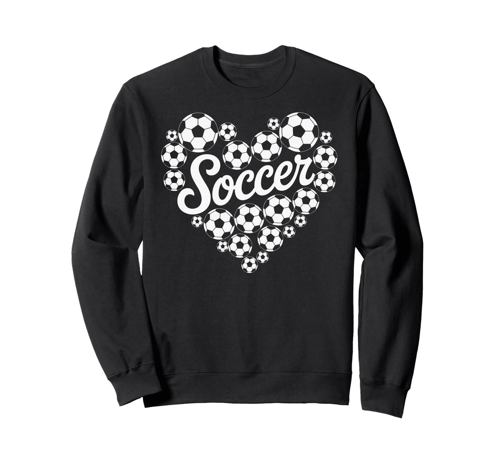 Soccer Heart Sweatshirt - Fun Novelty Design for Adults