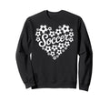 Soccer Heart Sweatshirt - Fun Novelty Design for Adults