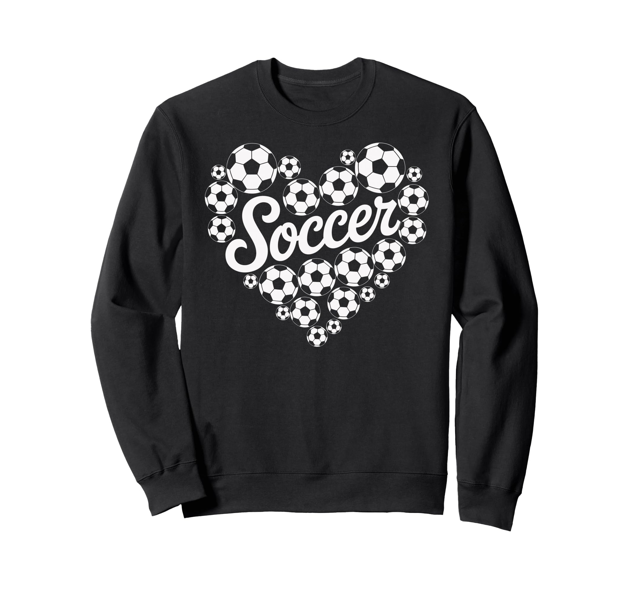 Soccer Heart Sweatshirt - Fun Novelty Design for Adults