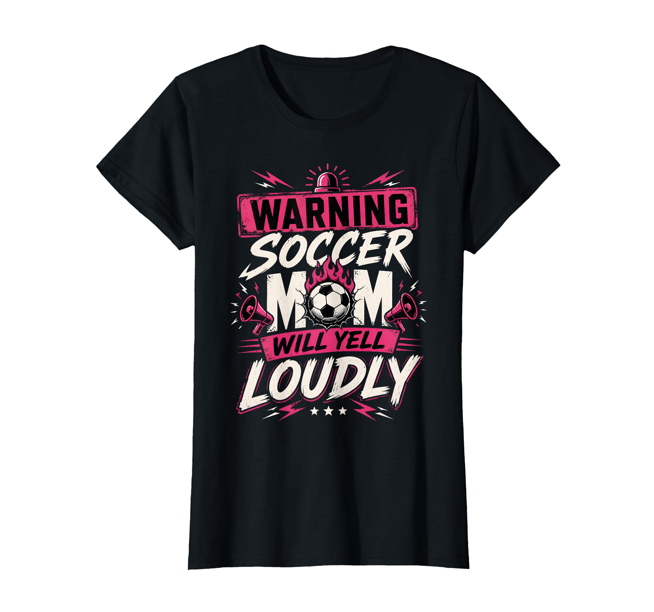 Warning This Soccer Mom Will Yell T-Shirt - Trendy Graphic for Adults