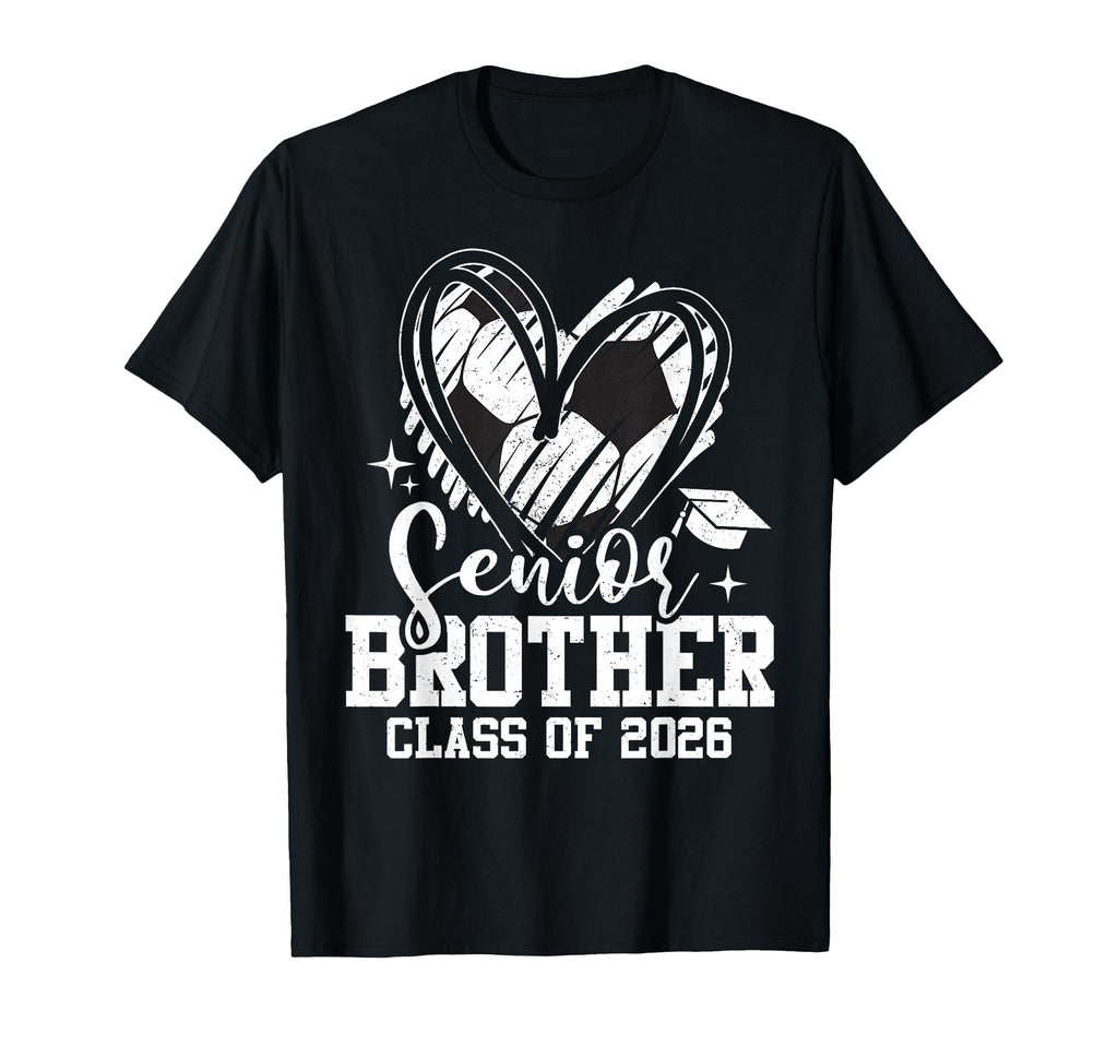 Senior Brother Class 2026 Soccer Graduation T-Shirt - Graphic Print Unisex
