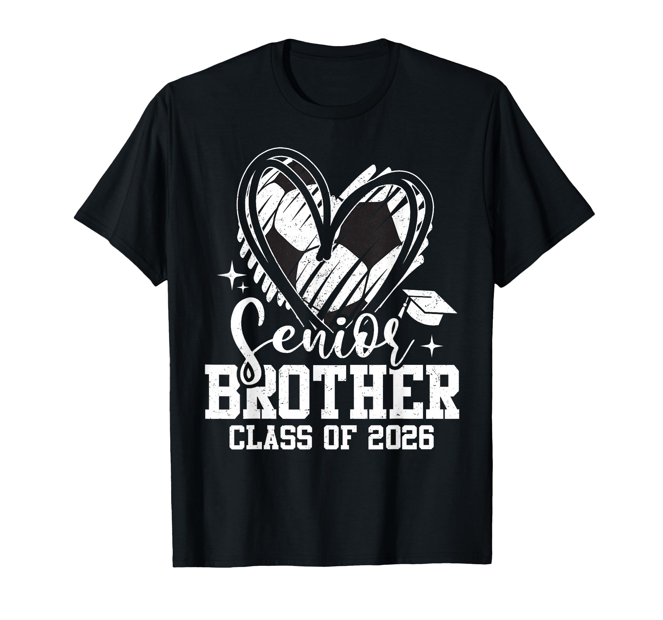 Senior Brother Class 2026 Soccer Graduation T-Shirt - Graphic Print Unisex