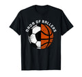 Dada Ballers Funny Soccer Basketball Dad T-Shirt - Minimalist Print Unisex