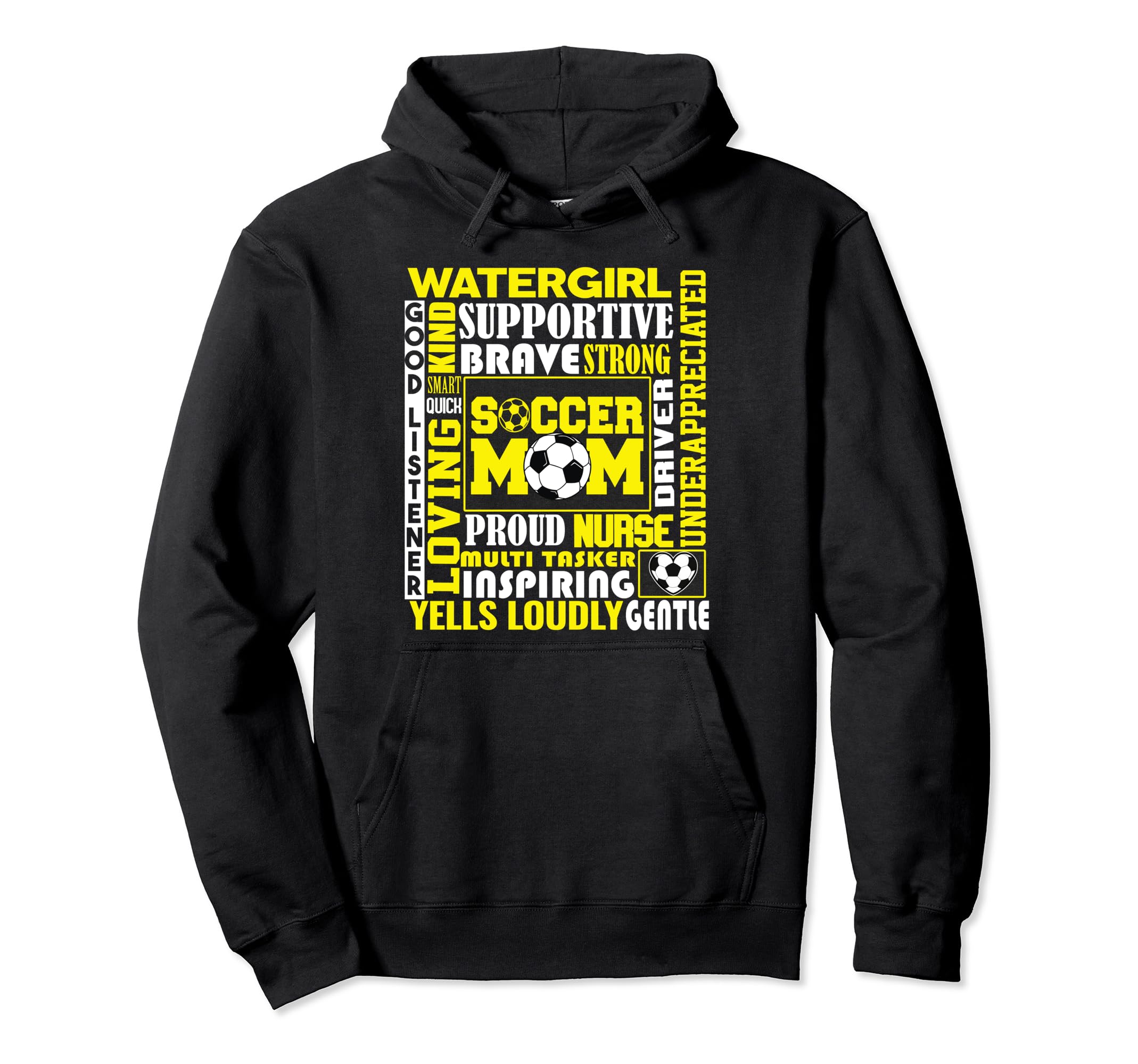 Soccer Mom Traits Best Words Mothers Hoodie - Custom Art Print Unisex