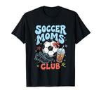 Soccer Moms Club Coquette Bow Gameday T-Shirt - Trendy Graphic Unisex